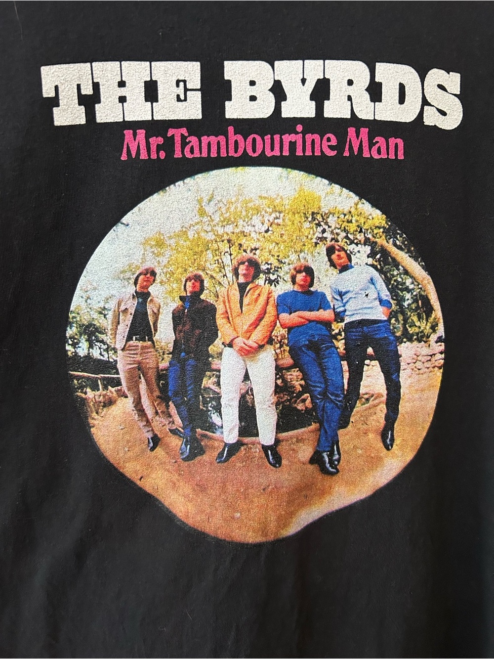 The Byrds Mr. Tambourine Man Graphic Band T-Shirt Black 3XL